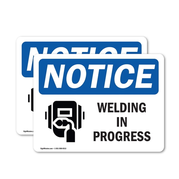 (2 Pack) Welding In Progress Sign