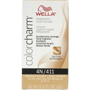 2 Pack - Wella COLOR CHARM, HAIR COLOR Liquid Haircolor 4n/411 Medium Brown, 1.4 oz
