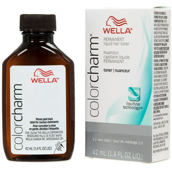 2 Pack - Wella COLOR CHARM, HAIR COLOR Permanent Liquid Hair Toner (T28 Natural Blonde) 1.4 oz