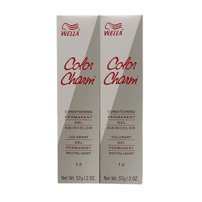 2 Pack Wella Color Charm Permanent Gel Hair Color 257/4G Dark Golden Brown - 2 oz