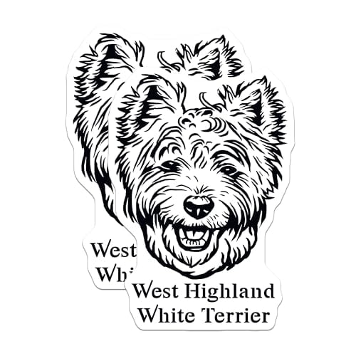 (2 Pack) West Highland White Terrier Magnets - Dog Lover - Pet Owner Gifts - 5" On Longest Side - for Cars, Fridges, Toolboxes - Made in USA - MAG4025