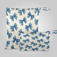 thumbnail image 1 of 2 Pack Wet Dry Bags,Classic Blue Bow Pattern Waterproof Reusable Dual Zipper Bags for Swimwear, Gym Clothes, Toiletries, Baby Diapers, 1 of 8