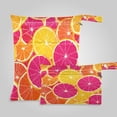thumbnail image 1 of 2 Pack Wet Dry Bags,Oranges and Grapefruits Waterproof Reusable Dual Zipper Bags for Swimwear, Gym Clothes, Toiletries, Baby Diapers, 1 of 8