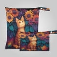 thumbnail image 1 of 2 Pack Wet Dry Bags,Rainfall and Cat Waterproof Reusable Dual Zipper Bags for Swimwear, Gym Clothes, Toiletries, Baby Diapers, 1 of 8