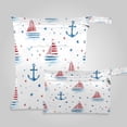 thumbnail image 1 of 2 Pack Wet Dry Bags,Starry Coastal Sailboat Repeat Waterproof Reusable Dual Zipper Bags for Swimwear, Gym Clothes, Toiletries, Baby Diapers, 1 of 8