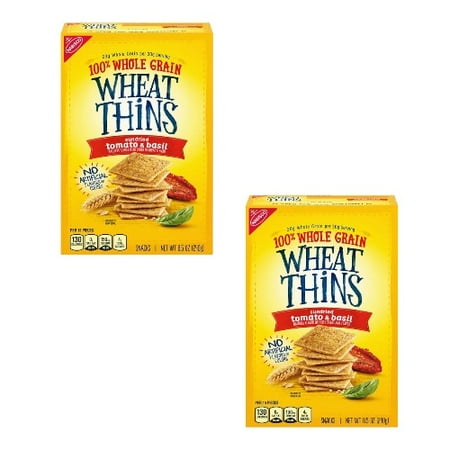 ( 2 Pack ) Wheat Thins Snacks, 100% Whole Grain, Sundried Tomato & Basil