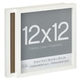 thumbnail image 1 of 12” x 12” White Shadow Box Picture Frame by Studio Decor - Memory Box Display Case for Keepsakes - Mementos - and Memorabilia - MDF - 2-Pack, 1 of 3