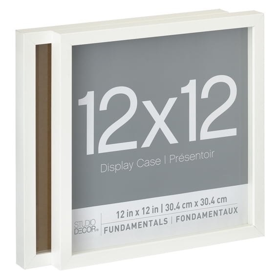 12” x 12” White Shadow Box Picture Frame by Studio Decor - Memory Box Display Case for Keepsakes - Mementos - and Memorabilia - MDF - 2-Pack