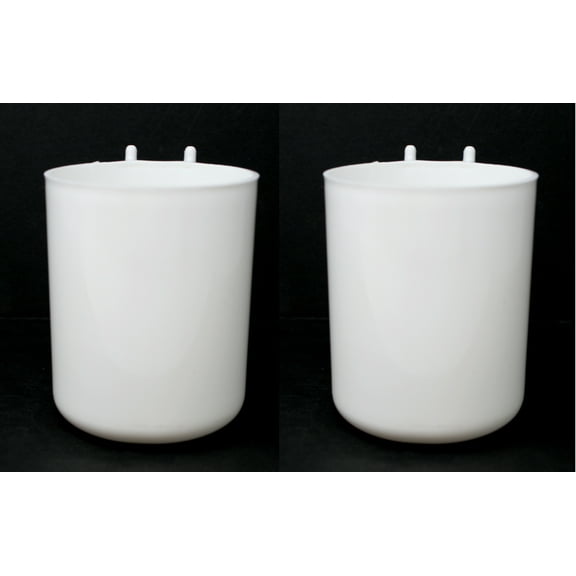 2 Pack White 3 inch Plastic Pegboard Cup - Crafts / Office or Art Supplies / Tools