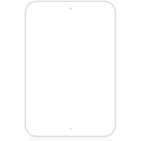 2-Pack White Blank Metal Sign for Outdoor Indoor,18 x 12 Inches Rust Free Aluminum (Non-Reflective Aluminum without border)
