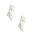 thumbnail image 1 of 2 Pack White Cable Knit Christmas Stockings with Plush Cuff, Large Soft Knitted Xmas Stockings, Farmhouse Hanging Decor for Fireplace Mantel Staircase Holiday Home Decor, 1 of 7
