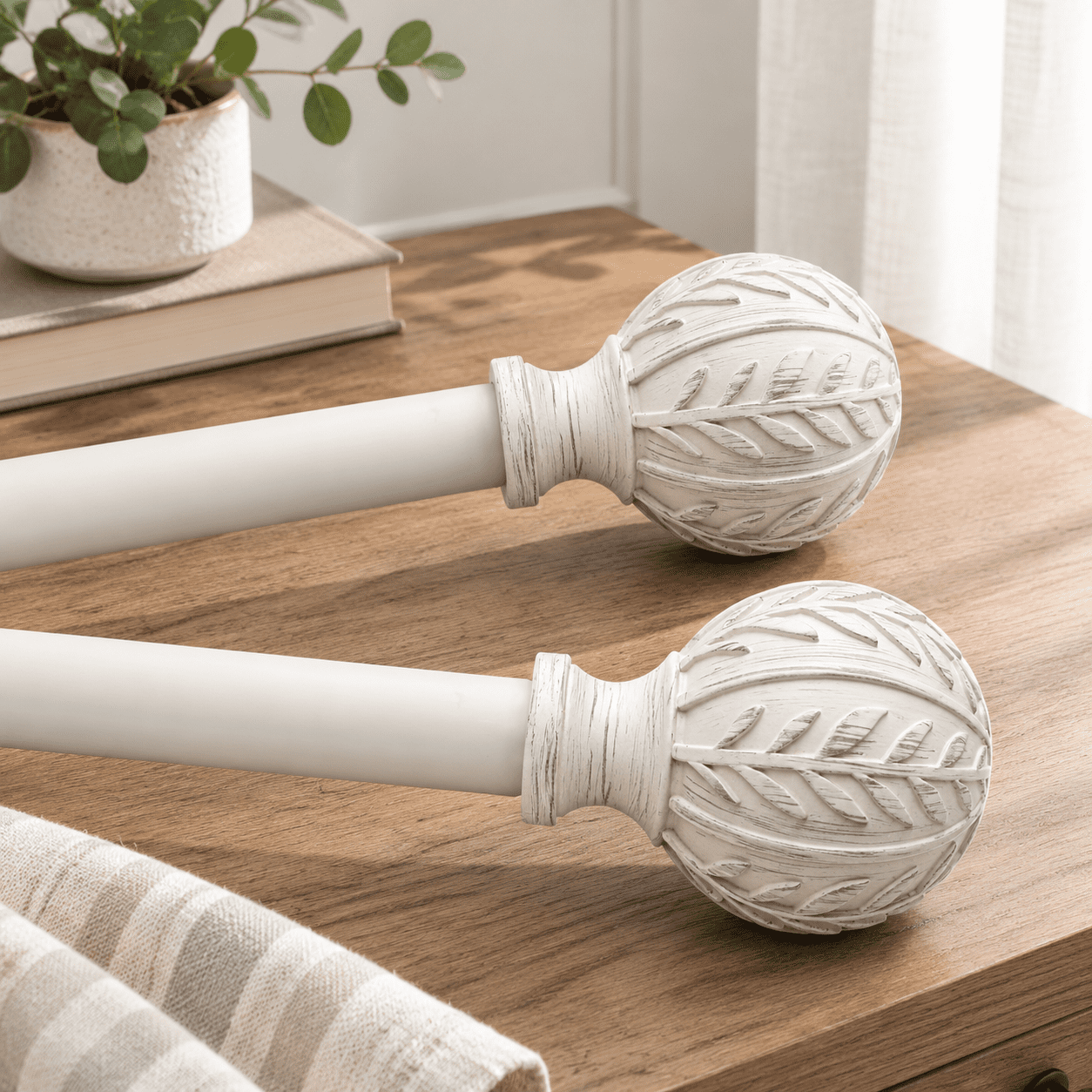 Window Grill Rods 2 Pack White Curtain Rods For Windows 28 To 48 Inch 1