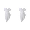thumbnail image 1 of 2 Pack White Curtain Tiebacks, Romantic Bow Curtain Ties with Clips, Decorative Sheer Curtain Holdbacks, Boho Curtain Tie Backs for Bedroom Nursery Living Room Home Decor (White), 1 of 5