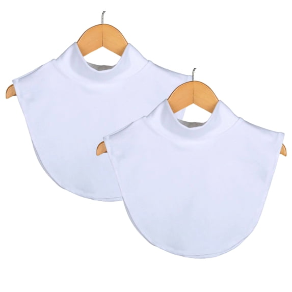 2 Pack White Fake Turtleneck Collar for Women Half Top Mock Blouse False High Warmer Turtle Necks for Women