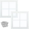 2 Pack White Flush Mount Shed Window with Tempered Glass Household ...