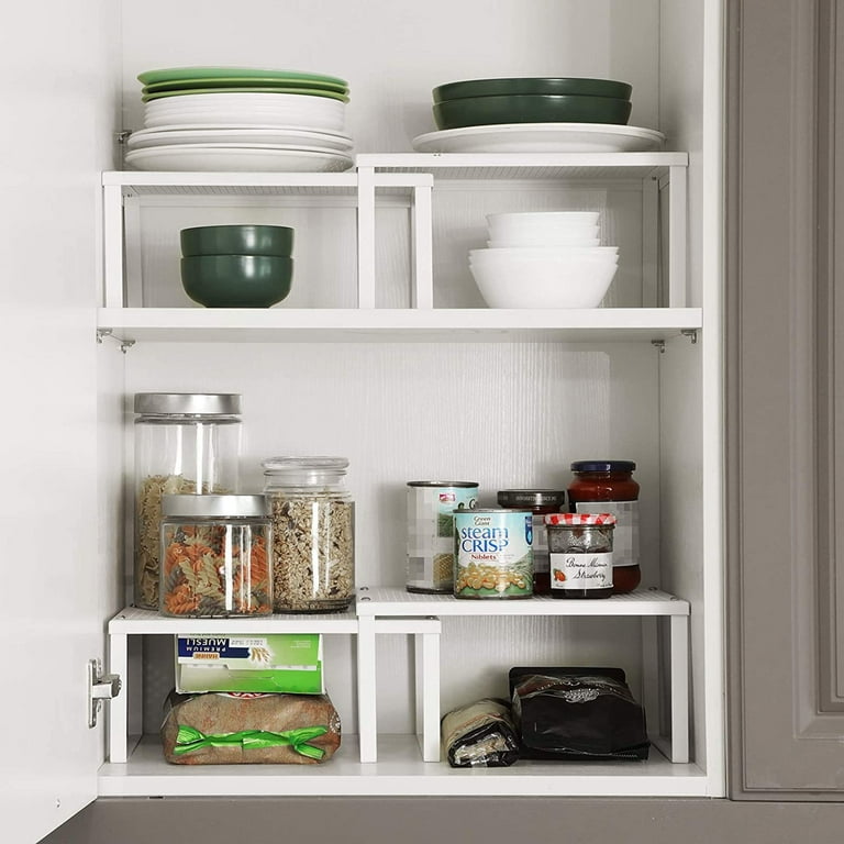 NEX 2-Pack Kitchen Cabinet and Counter Shelf Organizer, Expandable