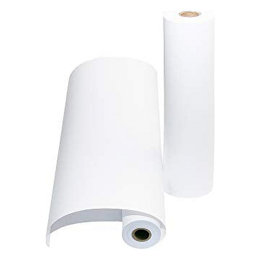White Kraft Arts and Crafts Paper Roll - 2 Pack of 18 x 75 (900 Inch) Rolls  - Ideal for Paints, Wall Art, Easel Paper, Bulletin Board Paper, Gift