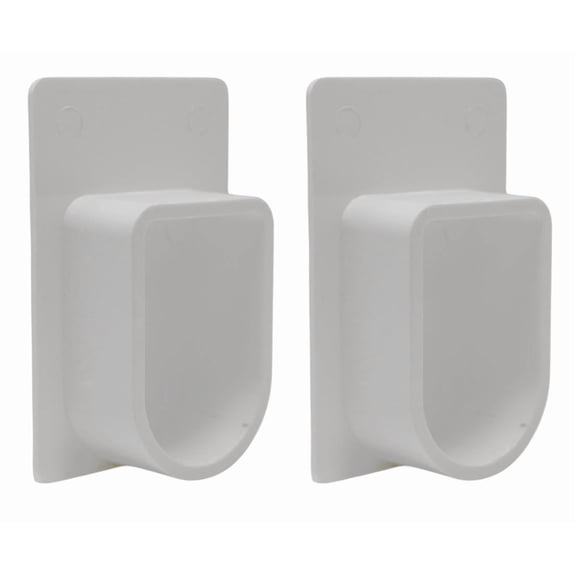 End Plug Universal White Plastic for Deck Drains 2 Pack