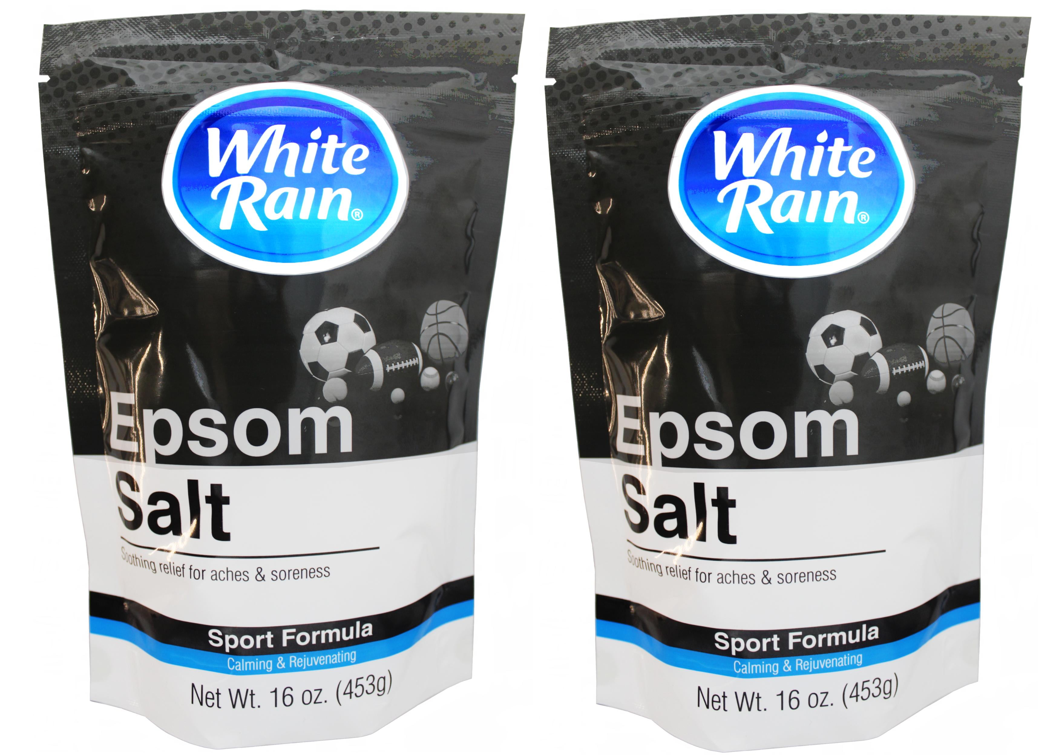 2 Pack - White Rain Epsom Salt Sport Formula, Soothing Relief for Aches & Soreness, Calming & Rejuvenating, 1 Pound