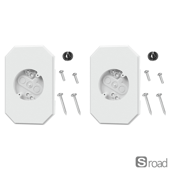 2-Pack White Siding Mounting Block Kit For Outdoor Lights, Universal J-Channel Mounting Plate For Lap & Double 4 Inch Siding, No Drill Easy Install For Wall Sconces And Fixtures