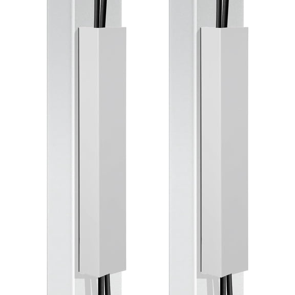 2 Pack White Steel Magnetic 14 Inch Cable Management Channel for Under Desk Leg Vertical Wire Hider Cover Organizer No Drill Cord Home Office