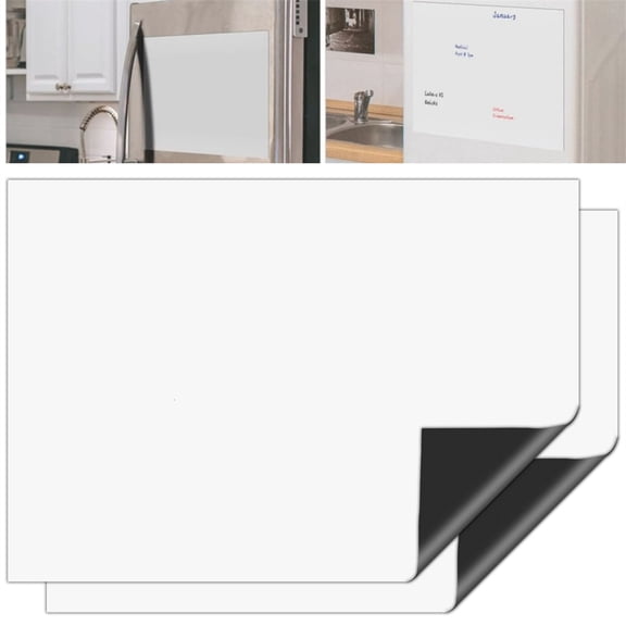 2 Pack Whiteboard Magnetic Refrigerator Sticker,11" x 17" Erasable White Board,Dry Erase Memo Soft Message Board,Self Adhesive Calendar Notes,for Kitchen Office By HXRH