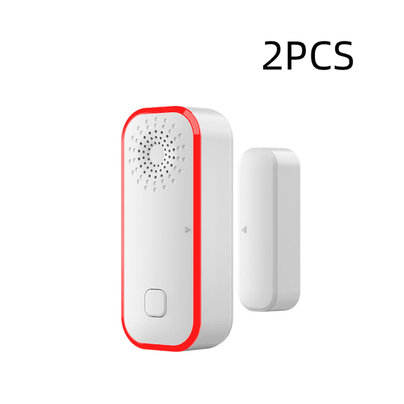 2 Pack WiFi Door Window Contact Sensor, APP Remote Control Open Closed Status Monitor, Instant Push Notification, Adjustable Alert Volume, Delay Alert Setting