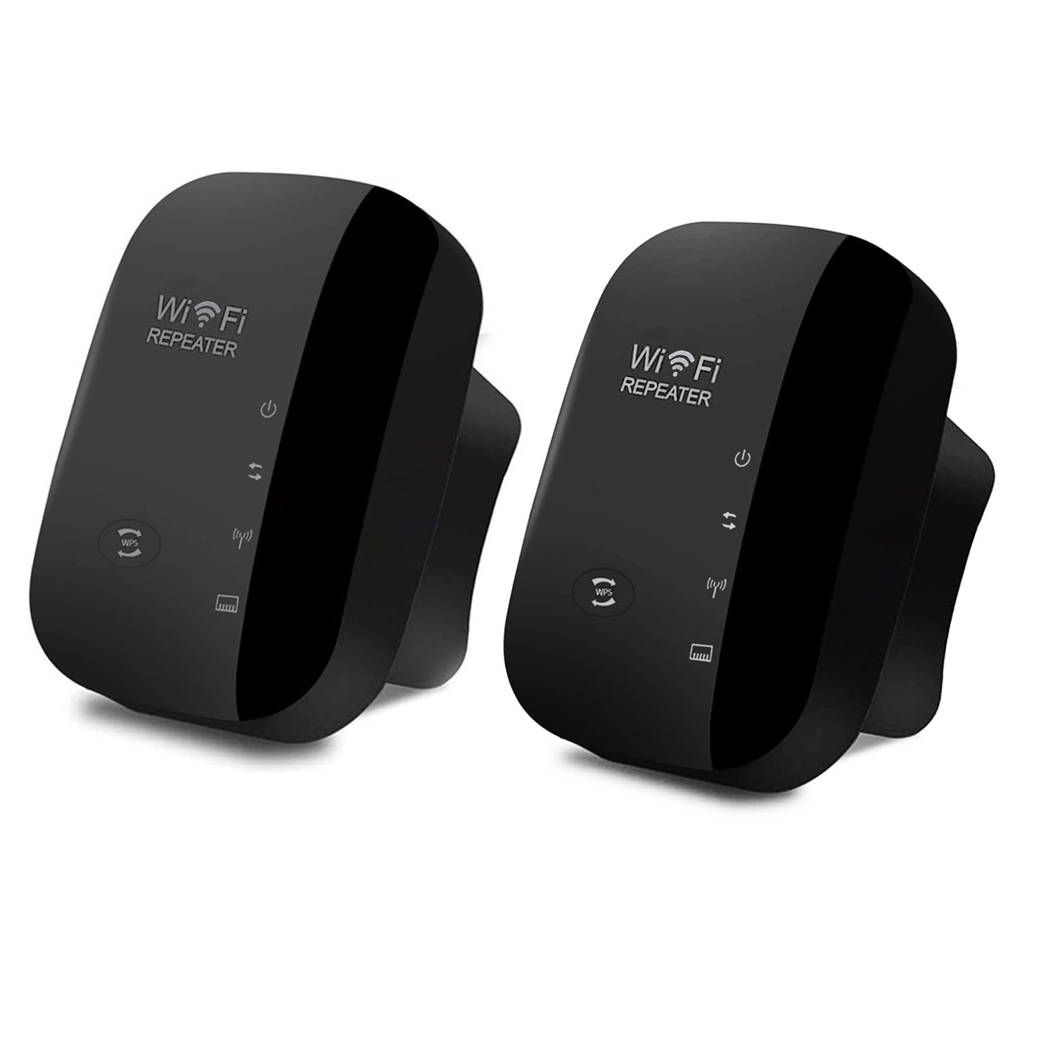 2 Pack WiFi Range Extender Signal Booster up to 4500sq.ft,  WiFi Extender, Wireless Internet Repeater, Long Range Amplifier with Ethernet Port, Access Point, 1-Tap Setup, Support Alexa, Black