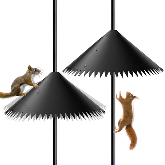 2 Pack Wide 19 Inch Outdoor Bird Feeder Pole Squirrel Baffle