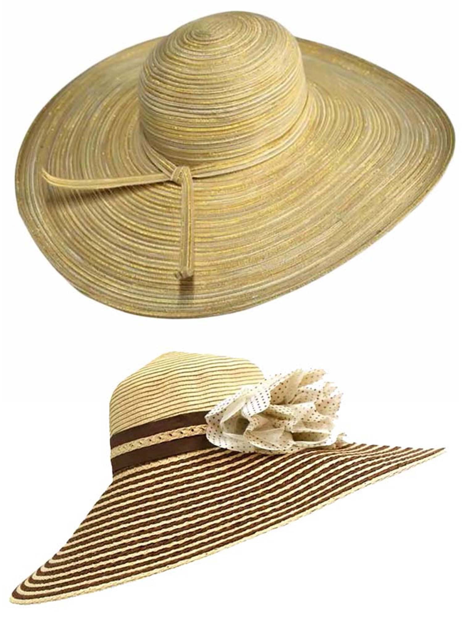 2-Pack Wide Brim Floppy Beach Hats - Walmart.com display picture 1