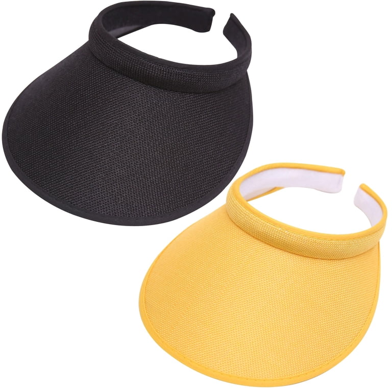 2 Pack Wide Brim Sun Visor Hats Women Men Large Clip-on  display picture 1