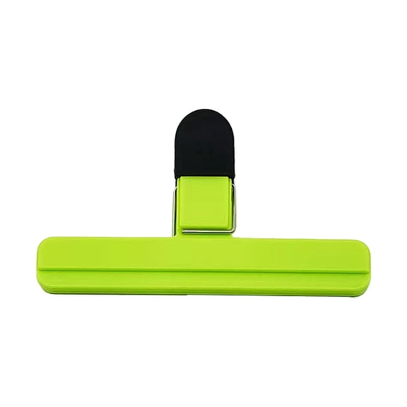 2-Pack Wide-Open Chip Bag Sealing Clips (Large & Small), Heavy-Duty Food Storage Clamps for Freshness (Green, ABS, 1 set)