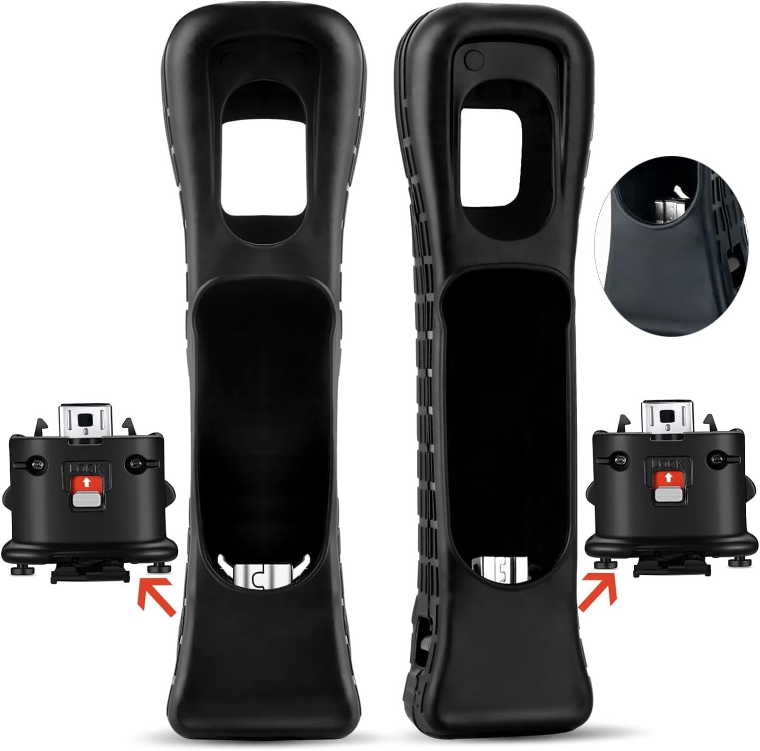 2 Pack Wii Motion Plus Adapter,with Silicon Case for wii Remote ...