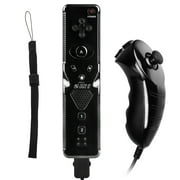 2 Pack Wii Remote with Wii Motion Plus Inside Shock Wii Nunchuck Compatible Nintendo Wii, Wii U