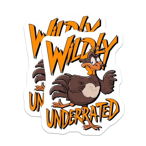 (2 Pack) Wildly Underrated Magnets - Funny Cartoon Duck Magnet - Humorous Wildlife - 5" On Longest Side - for Cars, Fridges, Toolboxes - Made in USA - MAG4081