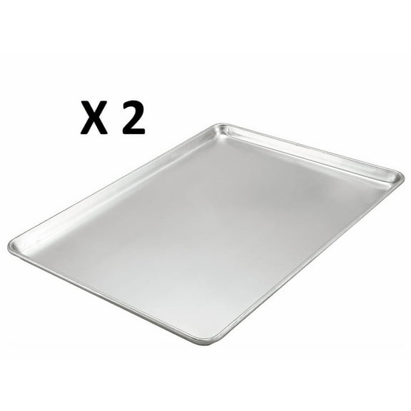 2 Pack - Winco - ALXP-1826 Winware by Winco Winware Sheet Pan, 18 Inch x 26 Inch, Aluminum