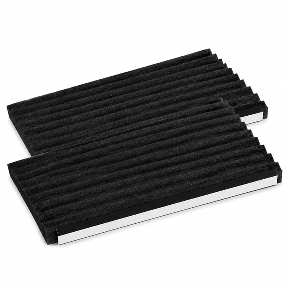 2 Pack Window Air Conditioner Foam Insulation Panels, 17" x 9" Black Side Panels Kit with Tape, Weatherproof Draft Stopper Seal for AC Window Units