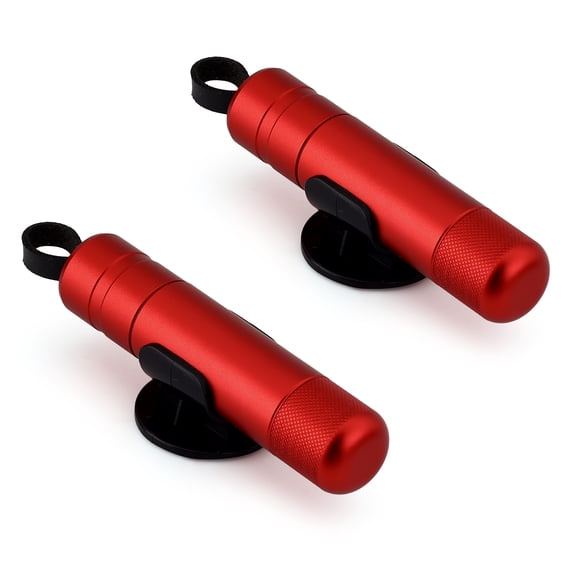 2 Pack Window Breaker Seatbelt Cutter, 2 in 1 Portable Car Window Breaker Tool Hammer, Auto Rescue Seat Belt Cutter and Glass Breaker (Red)