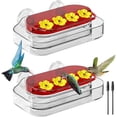 thumbnail image 1 of 2 Pack Window Hummingbird Feeder, Strong Suction Cup Hummingbird Feeder with 4 Feeding Ports, Easy to Clean and Refill Plastic Humming Bird Feeder, 10oz, 1 of 7