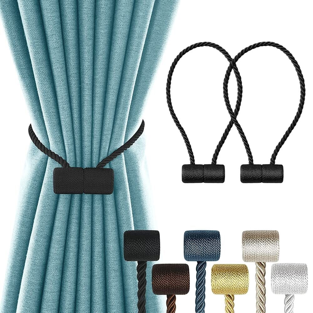 2 Pack Window Magnetic Curtain Tiebacks Holdbacks VS Upgraded 16 Inch ...