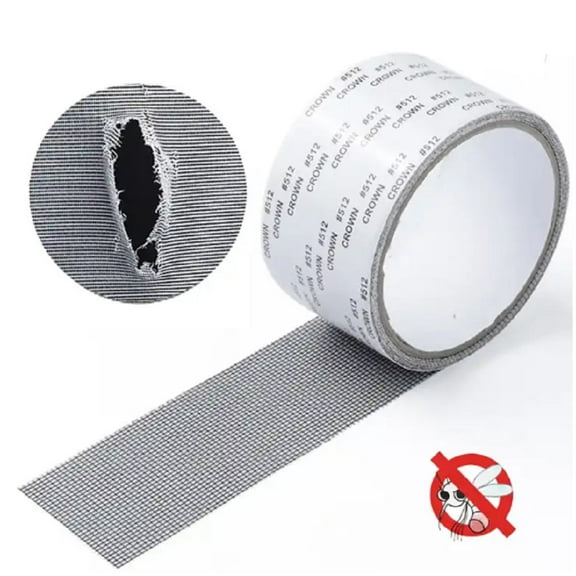2-Pack Window Screen Repair Kit Durable Waterproof Fiberglass Patch Tape for Quick Fix of Screen Tears & Holes, 2x79 Inches TIKA