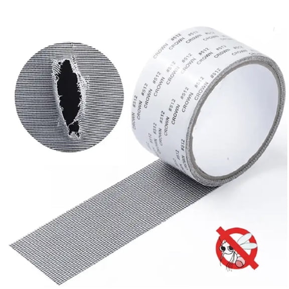 Window Screen Repair Kit 2 Pack, Waterproof Fiberglass Patch Tape for Screen Tears and Holes, 2 x 79 Inch Quick Fix Screen Repair Tape TIKA