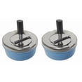 Retro Key Image 2-Pack Windproof Metal Round Retro Spinning Ashtrays, Blue Solid by ...
