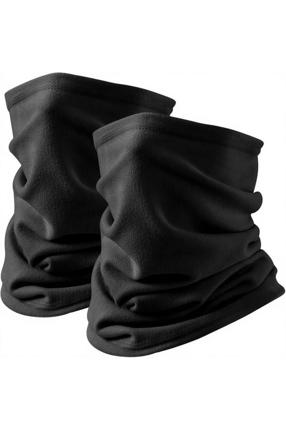 2 Pack Winter  Gaiter - Double Layer Fleece  Mask for Skiing & Snowboarding, Windproof Reversible Thermal Balaclava, Unisex Cold Weather Gear Christmas Gifts