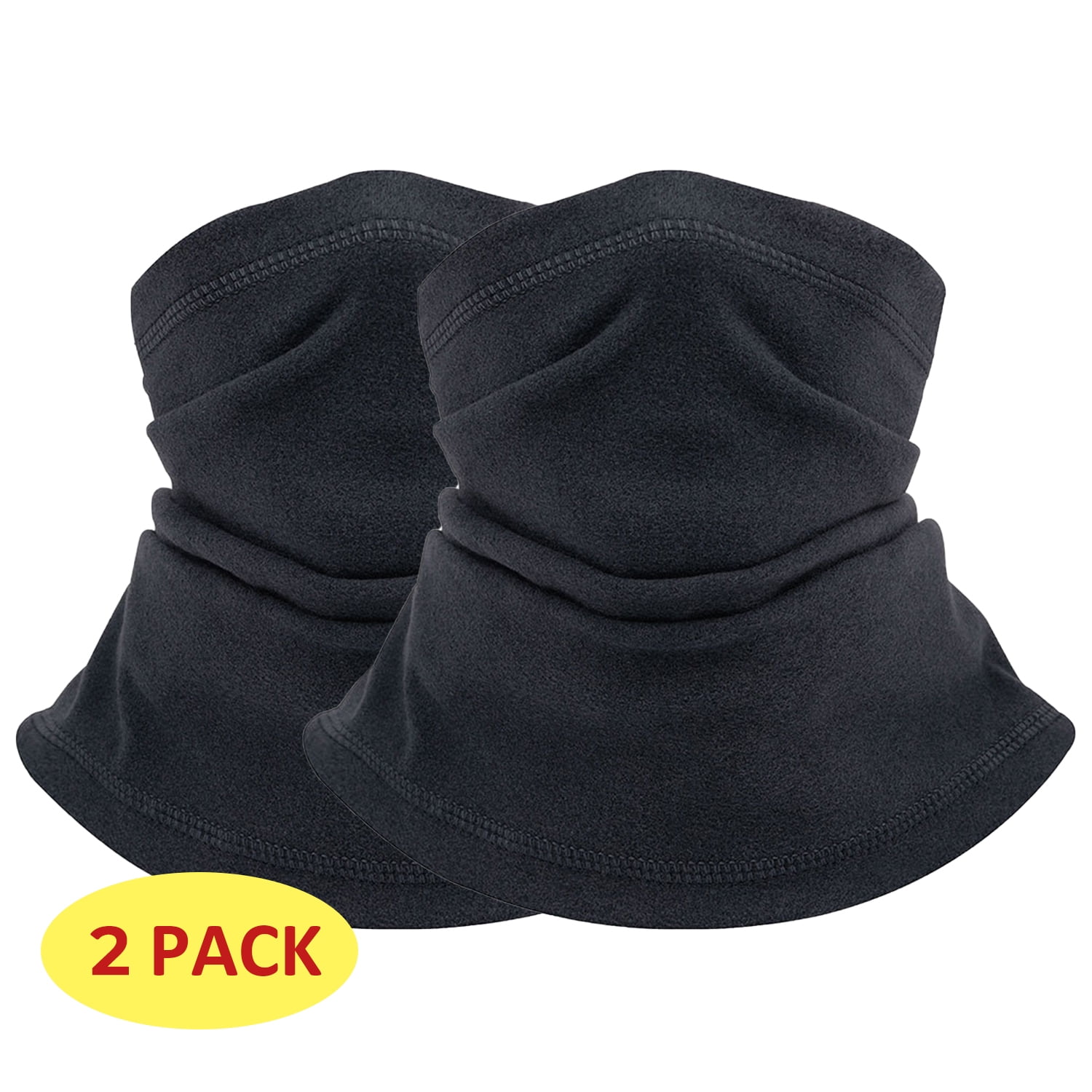 2 Pack Winter Neck Gaiter Face Cover Scarf for Men Women Windproof