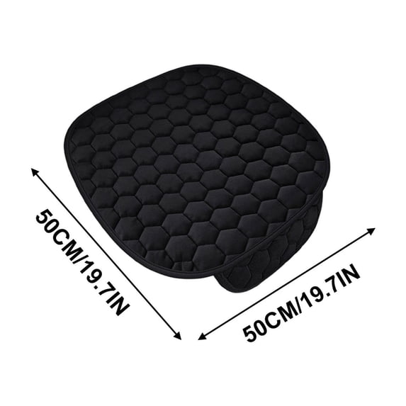 2-Pack Winter Plush Car Seat Cushions, 20x20in Backless Pads with Non-Slip Grip, No Installation Needed