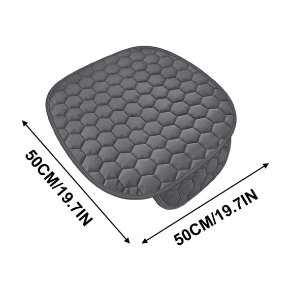 2-Pack Winter Plush Car Seat Cushions, 20x20in Backless Pads with Non-Slip Grip, No Installation Needed