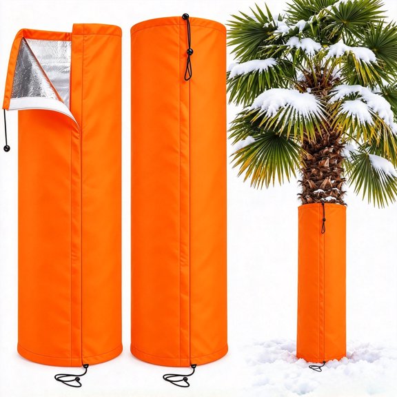 2 Pack Winter Tree Trunk Protector Wrap, Breathable Plant Guard for Frost Protection, Reusable Tree Bark Cover for Cold Weather
