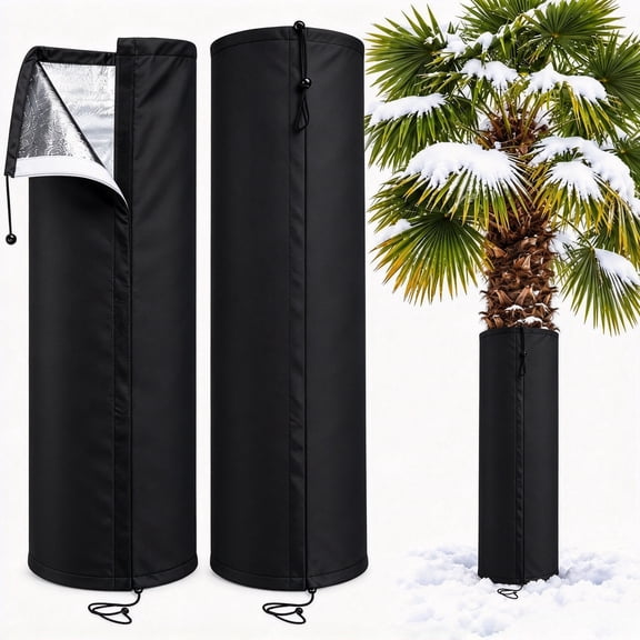2 Pack Winter Tree Trunk Protector Wrap, Breathable Plant Guard for Frost Protection, Reusable Tree Bark Cover for Cold Weather