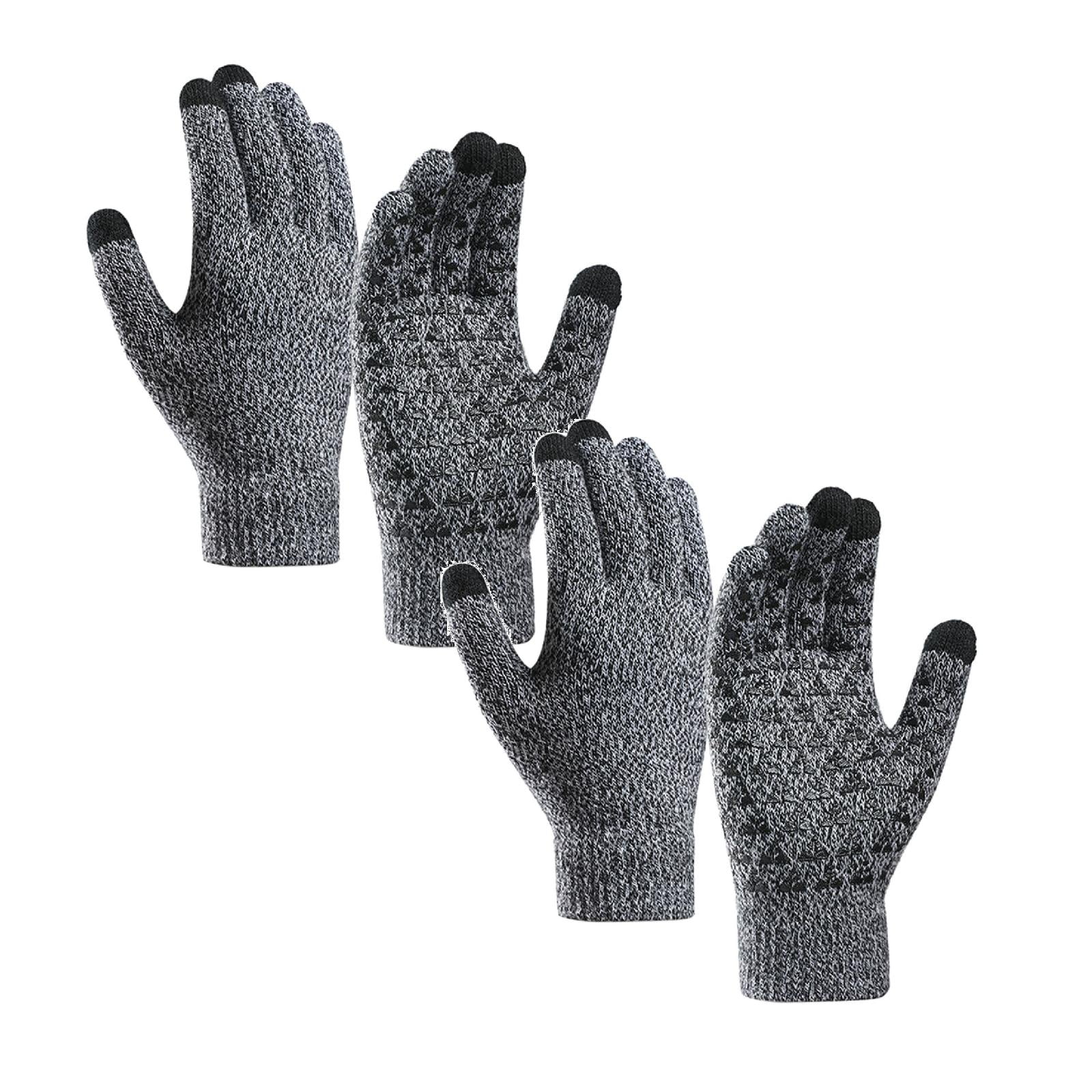 2-Pack, Winter Upgraded Touch-Screen Anti- Women Mittens Gloves Elastic Thermal Ski Gloves Mittens Men Soft Knit Lining Gloves Mittens for Men Women Skin friendly,soft,versatile,and loved